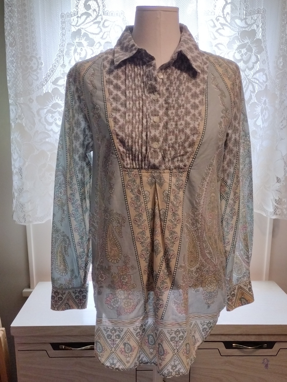 Soft Surroundings Floral Tunic Top Size PS